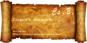 Csuport Benedek névjegykártya